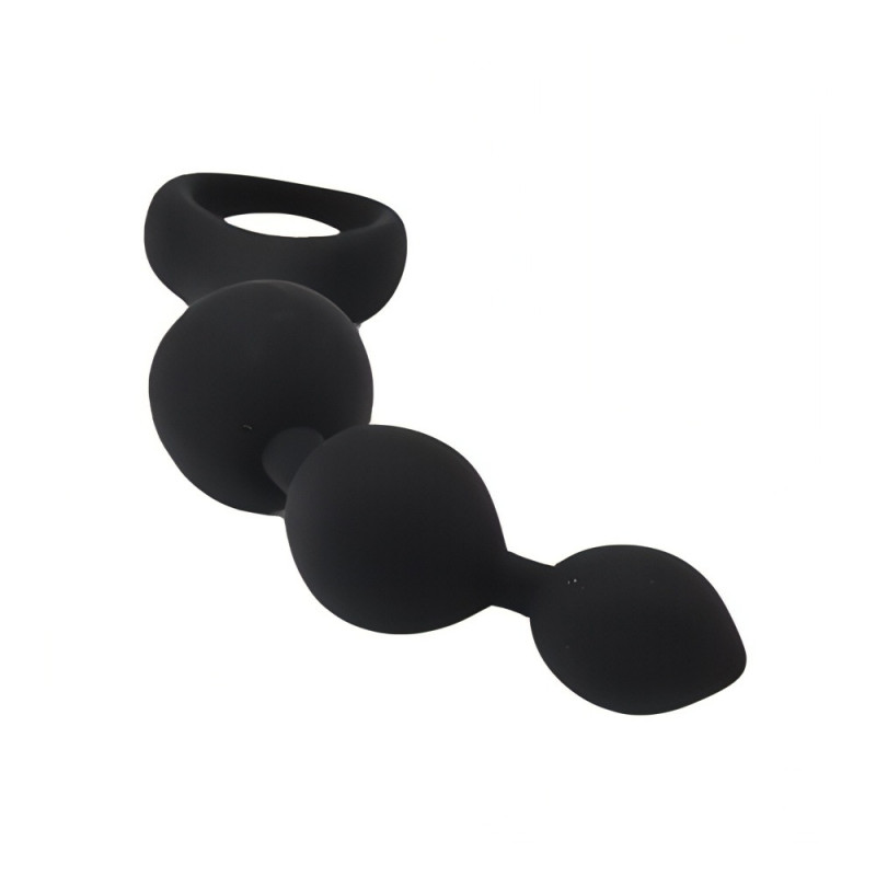 Loving Joy Triple Ripple Anal Beads-Black Loving Joy Triple Ripple Anal Beads-Black